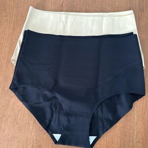 Women's Black and Tan high waisted underwear
